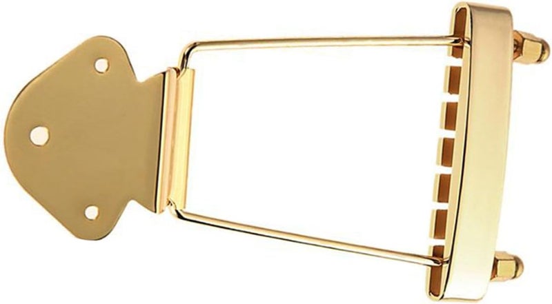 Wal front 6 String Guitar Trapeze Tailpiece Bridge Replacement Parts Metal Adjustable Bridge Tailpiece for Jazz Guitar Bass Guitar Tailpiece Bridge Replacement Parts (Gold) - Image 3